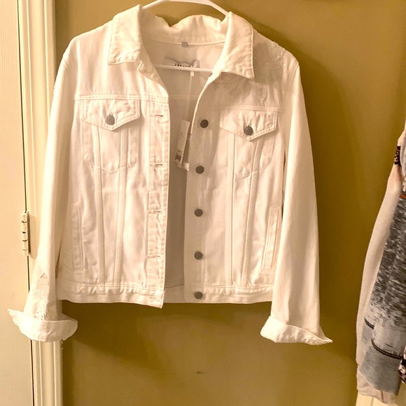 Limited Edition BNWT J BRAND Estella white slim jacket with sequin Nordstroms - Picture 3 of 14